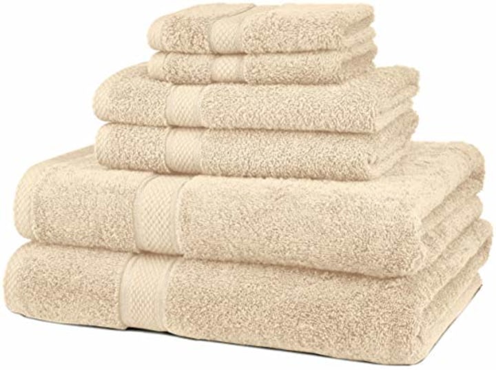 6 Pack Pinzon Organic Cotton breathability for faster drying Hand Towels 