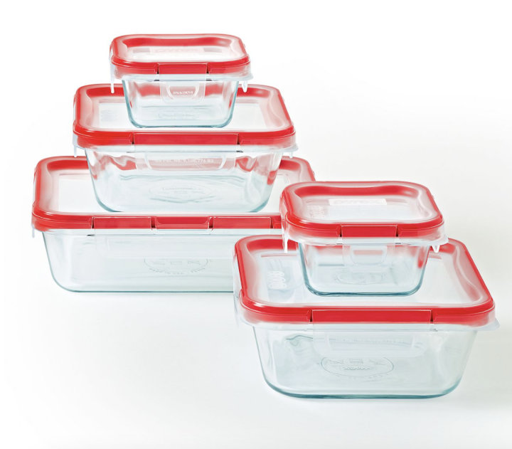 Pyrex Freshlock 10-Piece Glass Storage Set