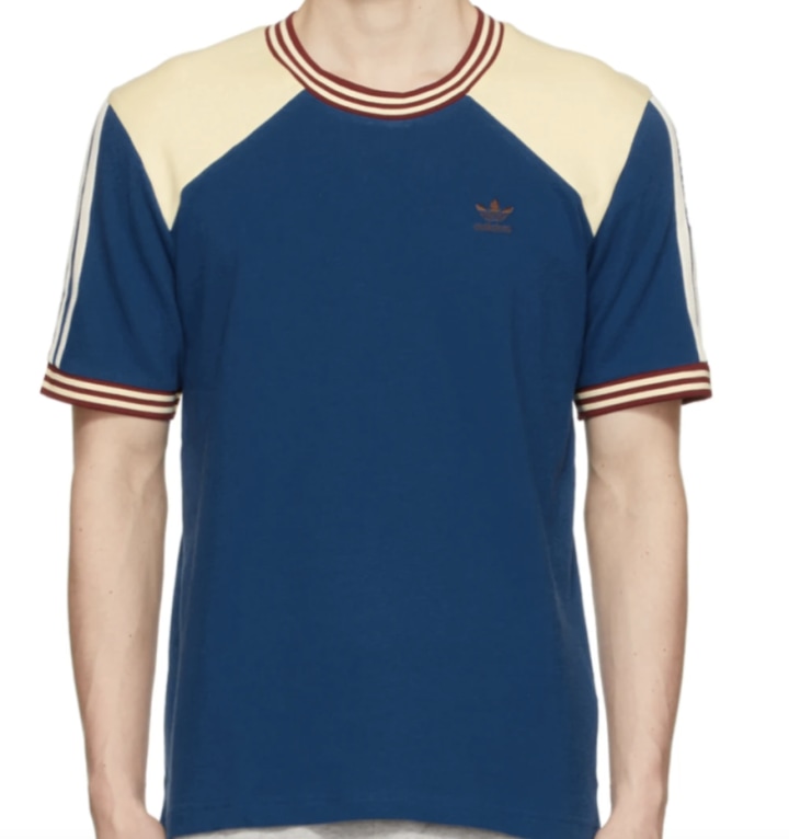 Wales Bonner Blue Adidas Originals Edition College T-Shirt