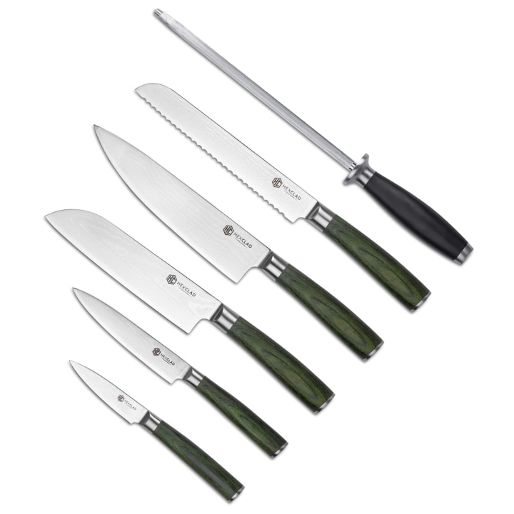 HexClad Essential 6-piece Japanese Damascus Steel Knife Set