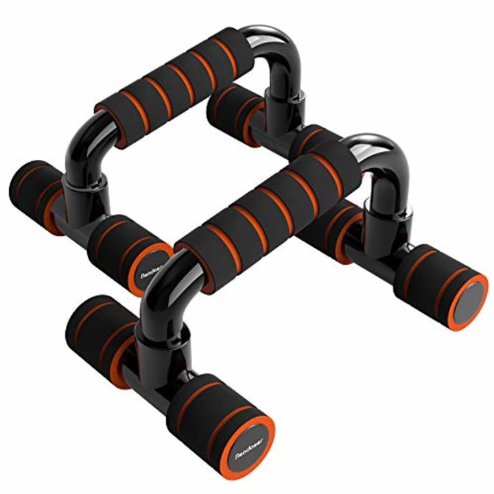 SOOTOP 1 Pair Fitness Push up Grips Firmness Grips Push Up Bar Chest Arms Shoulders Muscles Black Not Slip Foam Handle 
