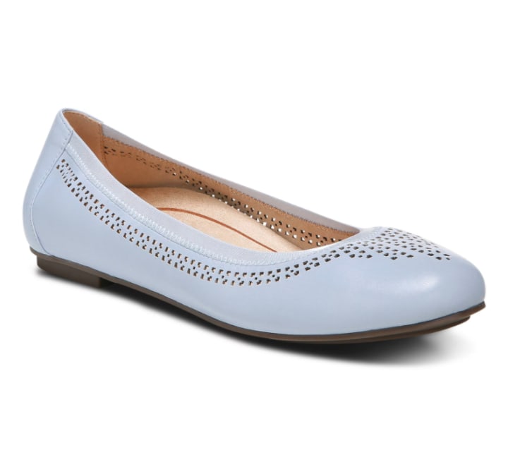 Perforated Leather Ballet Flats
