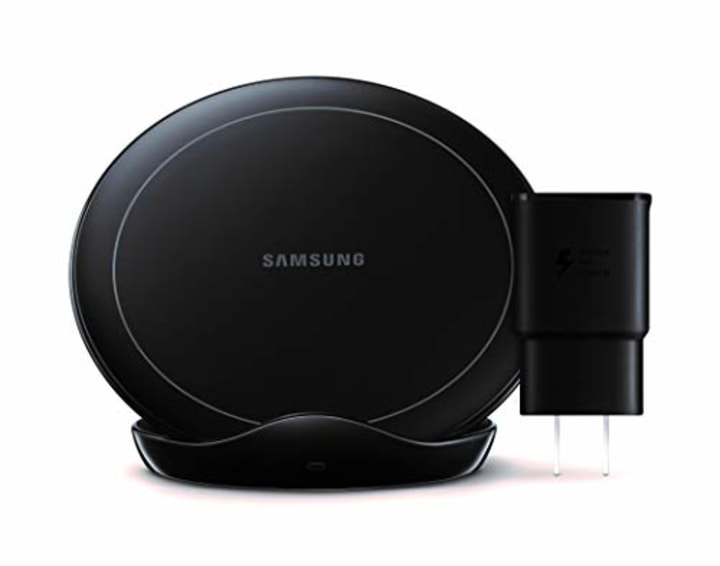 Samsung - 9W Qi-Certified Fast Charge Wireless Charging Stand for iPhone/Android - Black