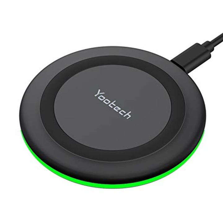 Yootech Wireless Charger,Qi-Certified 10W Max Fast Wireless Charging Pad Compatible with iPhone 13/13 Pro/13 Mini/13 Pro Max/12/SE 2020/11,Samsung Galaxy S22/S21/S20/S10,AirPods Pro(No AC Adapter)