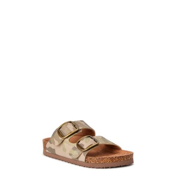 Time and Tru Women&#039;s Footbed Slide Sandals