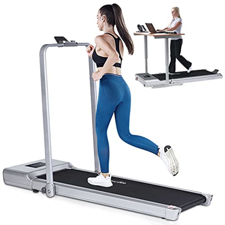 Indoor Exercise Workout Office Physical Training TUXM Folding Treadmills for Home Use Electric Variable Speed Walking/Jogging Exercise Machine for Small Space 