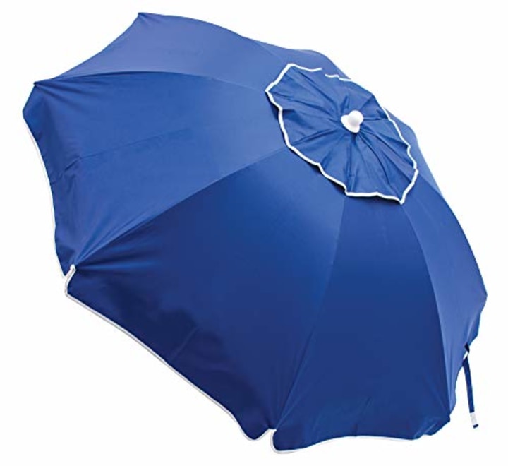 Rio Brands Tilt Beach Umbrella with Built-in Table