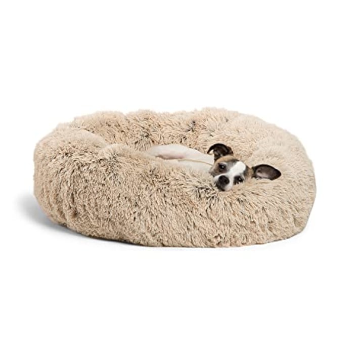 The Original Calming Shag Fur Donut Cuddler Cat &amp; Dog Bed
