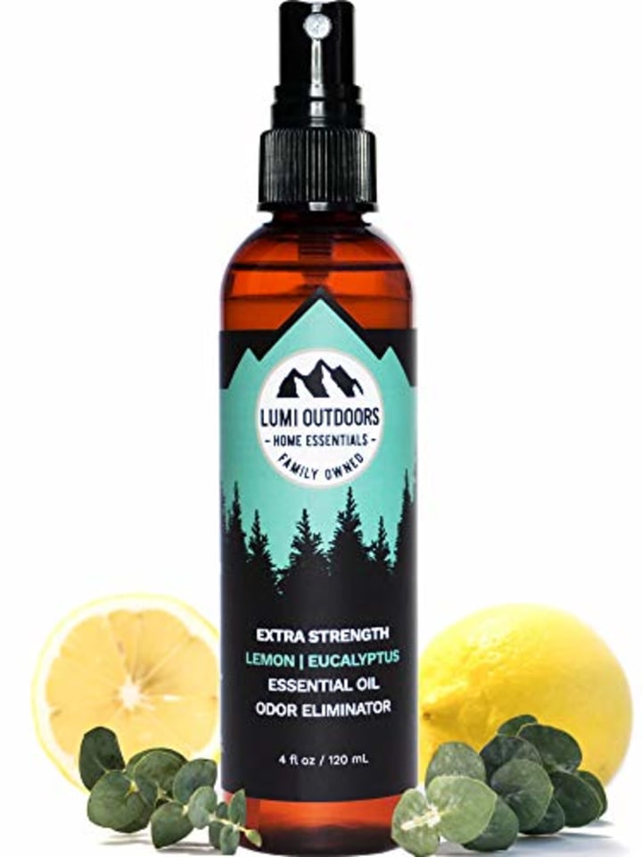 Lumi Outdoors Natural Shoe Deodorizer Spray &amp; Odor Eliminator - Extra Strength Eucalyptus Lemongrass