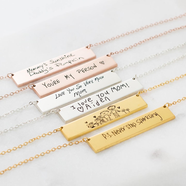 Handwriting Jewelry o Engraved Actual Handwriting Necklace o Keepsake Necklace o Custom Signature Jewelry o Personalized Gift for Her o NM22