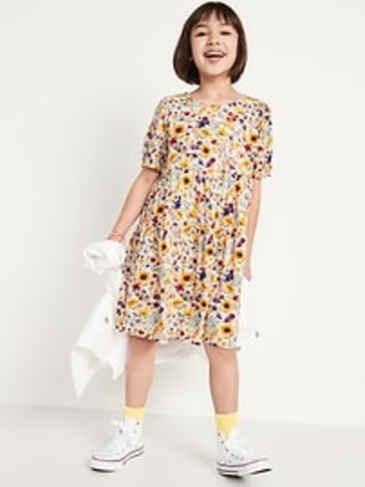 Old Navy Puff-Sleeve Tiered All-Day Dress