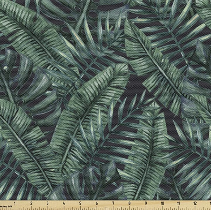Ambesonne Palm Leaf Fabric