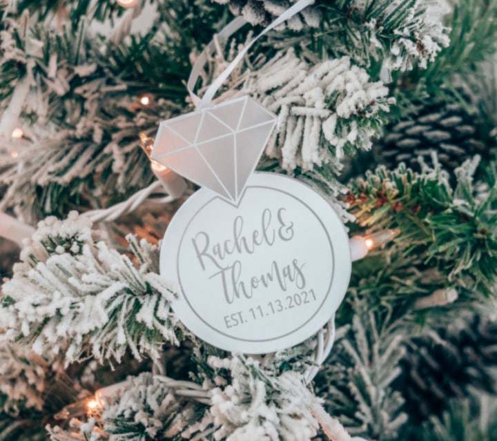 Personalized Engagement Ornament