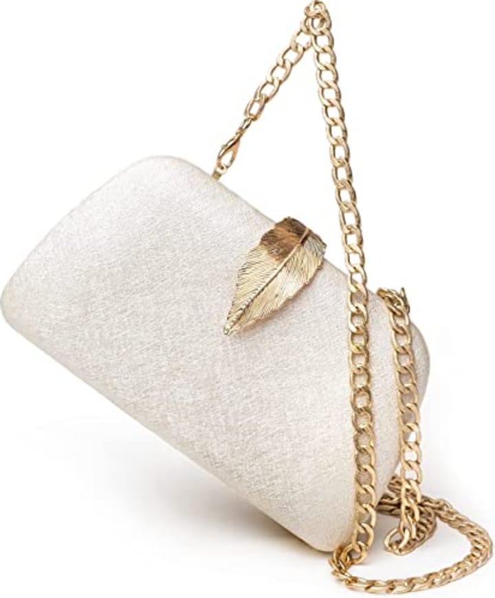 Zipper Flap Clutch Bag Chain Tassel Faux Leather Handbag Evening Party Ladies 