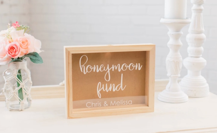 Personalized Honeymoon Fund Box