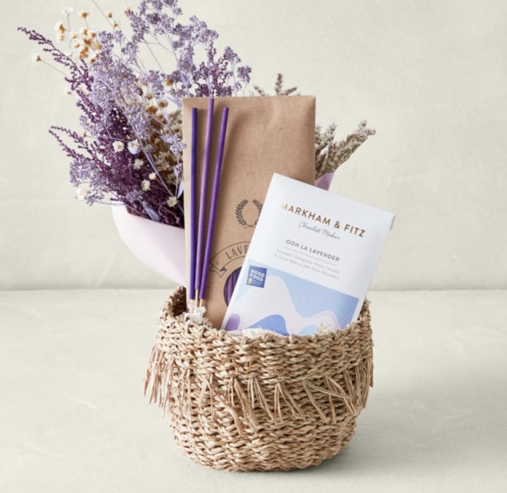 Idlewild Floral Lavender Gift Basket