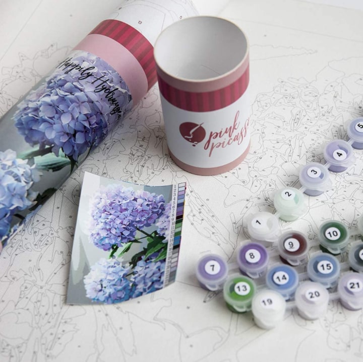 Happily Hydrangea Paint By Numbers Kit