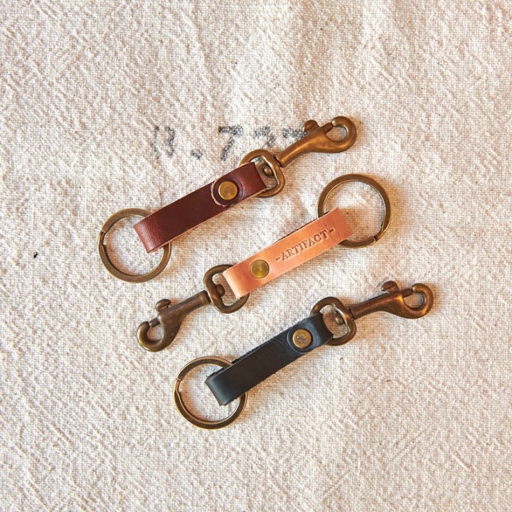 Harness Leather Key Clip in Bourbon Brown, Black, or Tan | ARTIFACT