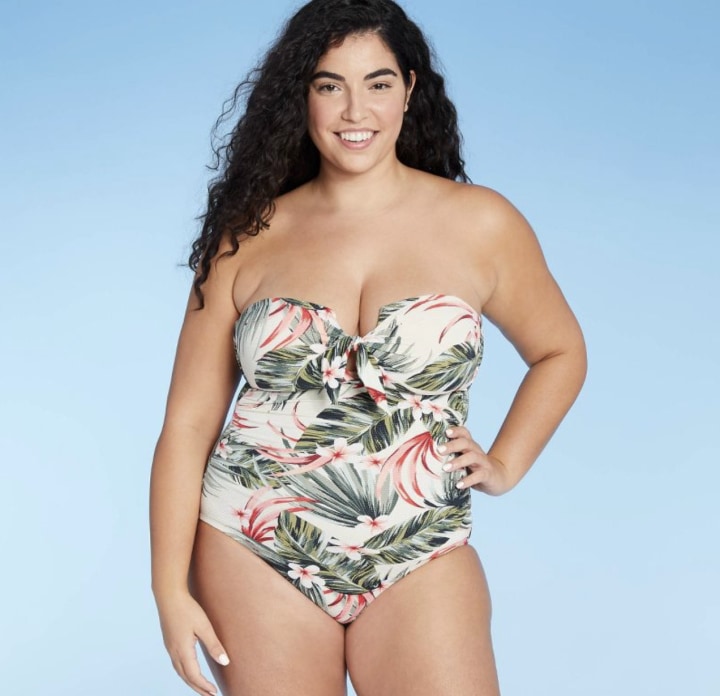 Bandeau High Coverage One-Piece Swimsuit