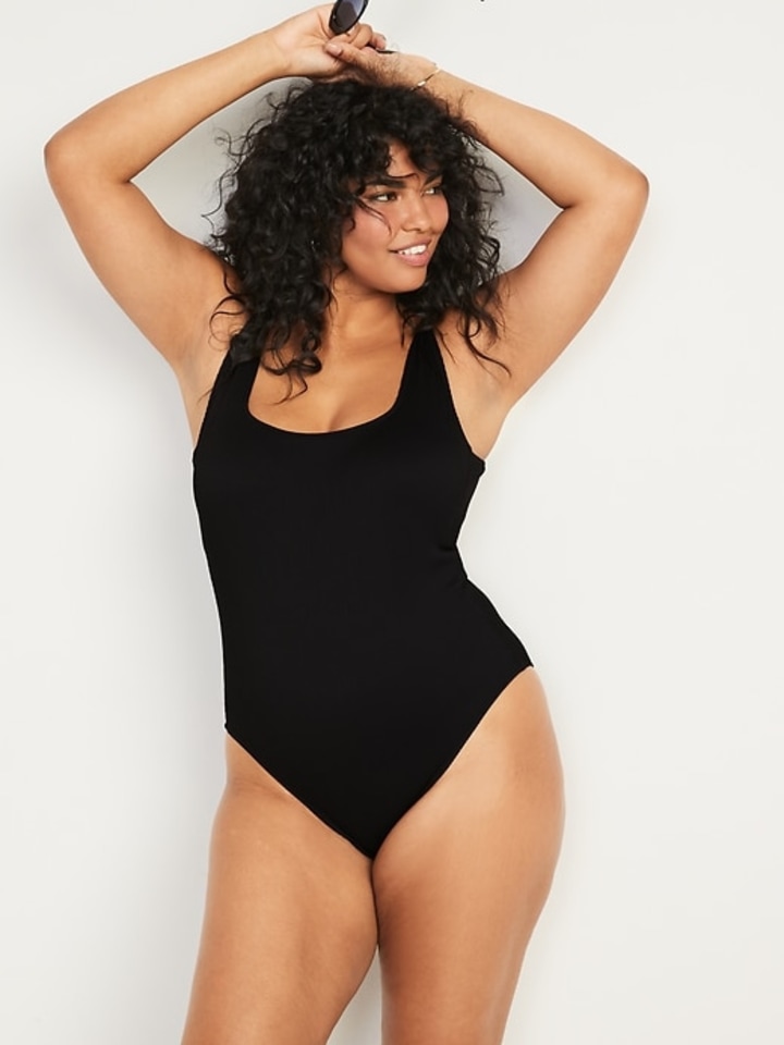 Old Navy Textured-Rib Square-Neck Swimsuit