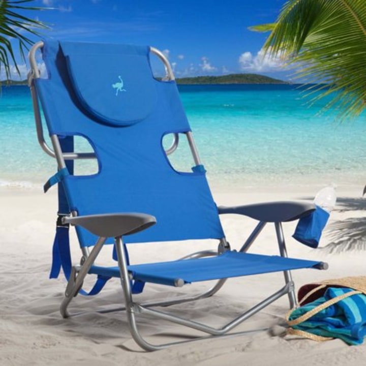 Ostrich Backpack Steel Beach Chair - Blue