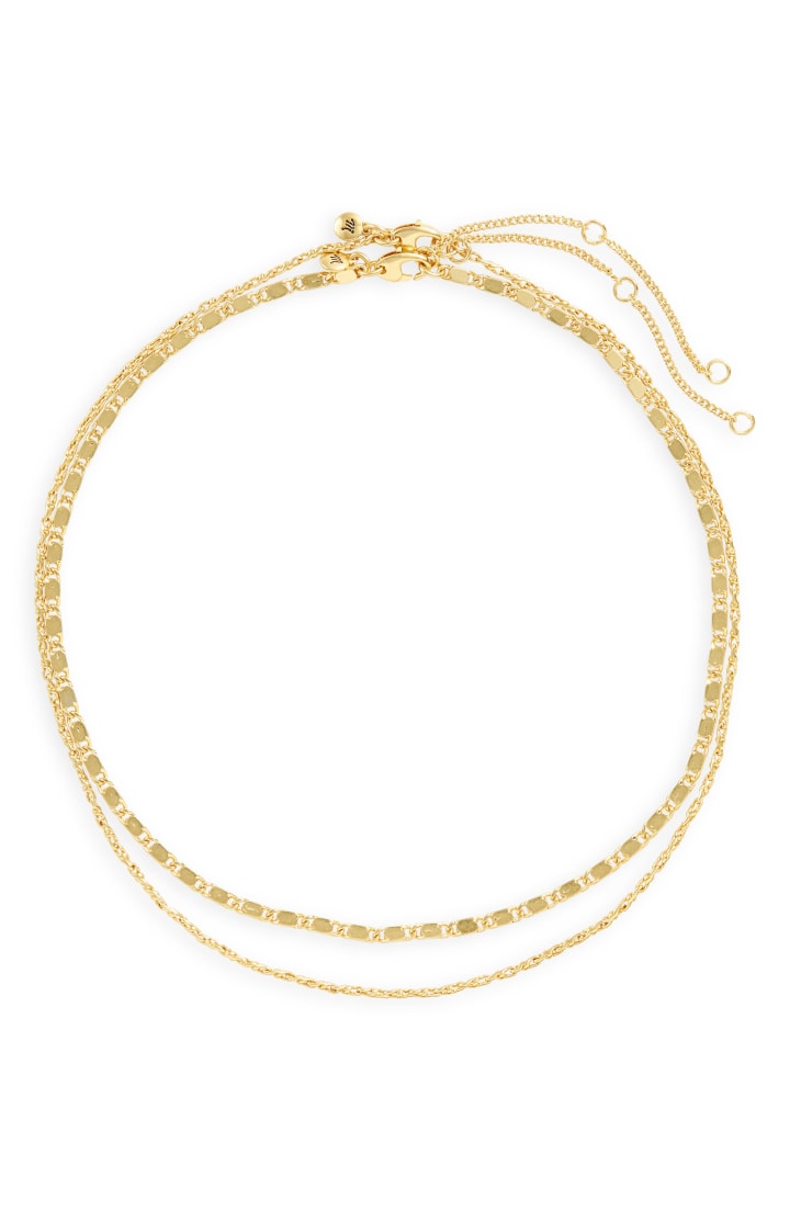 Madewell 2-Piece Chain Necklace Set in Vintage Gold at Nordstrom