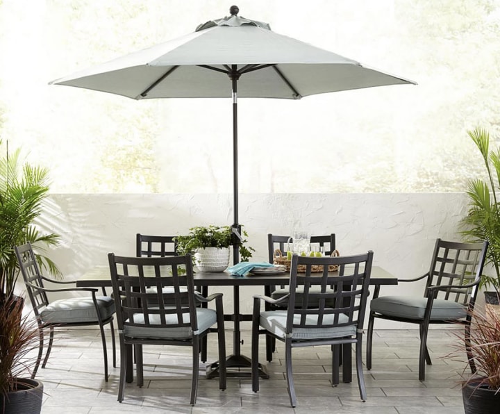 Highland Outdoor 7-Pc. Dining Set with Sunbrella Cushions