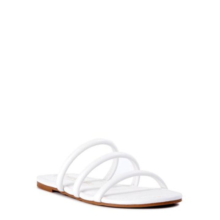 Women&#039;s Faux Leather Three Strap Sandals