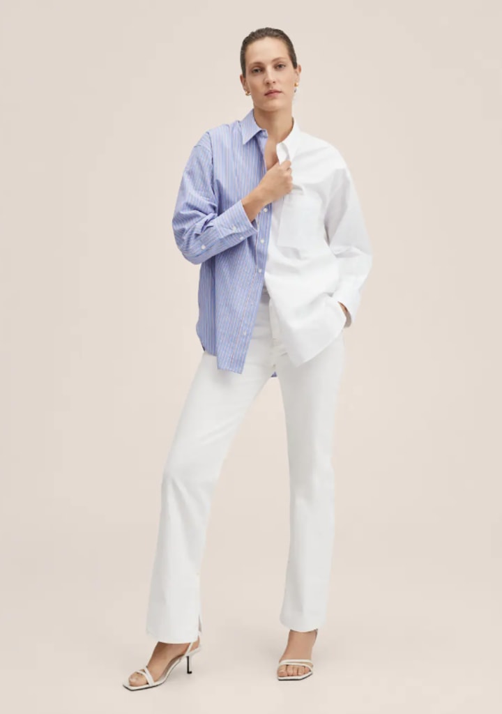 Contrasting Cotton-Blend Shirt