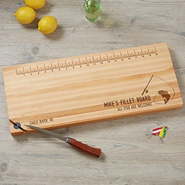 The Big Catch Personalized Maple Fillet Board - #18602