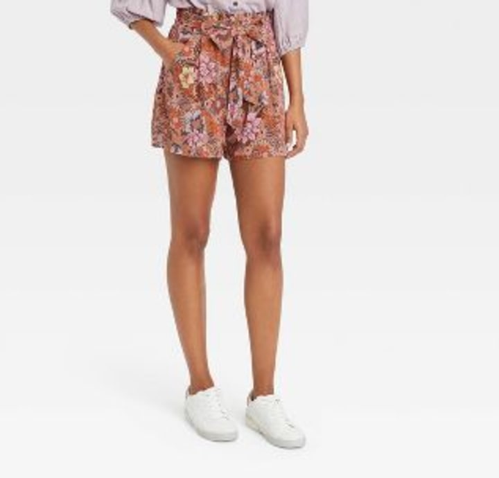 Women's Mid-Rise Paperbag Shorts - Knox Rose™