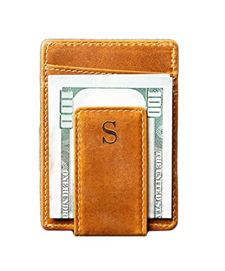 Personalized Leather Money Clip The Sanibel by Left Coast Original