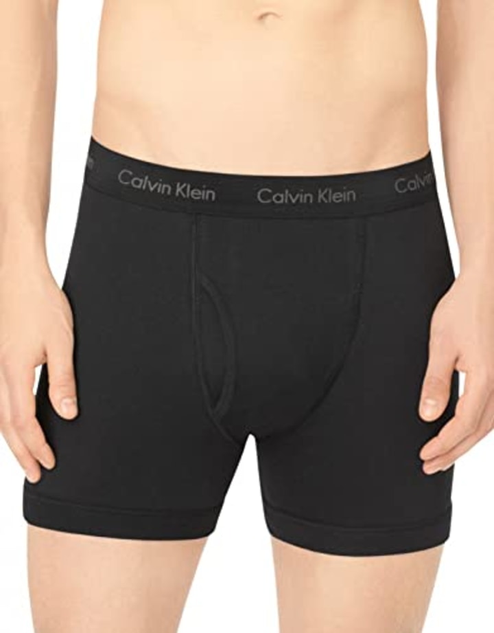 Calvin Klein Men&#039;s Underwear Cotton Classics Boxer Briefs - Small - Black (Pack of 3)
