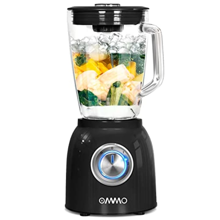 OMMO Smoothie Blender, Professional Countertop Blender with Removable Stainless Steel Blades