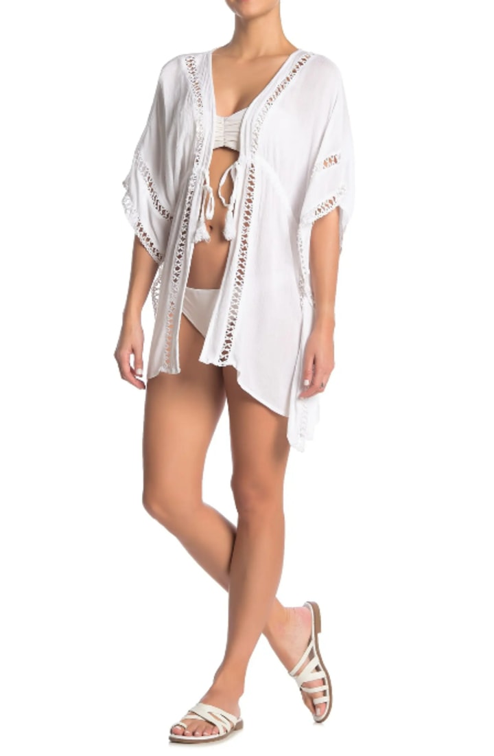Solid Lace Trim Cover-Up