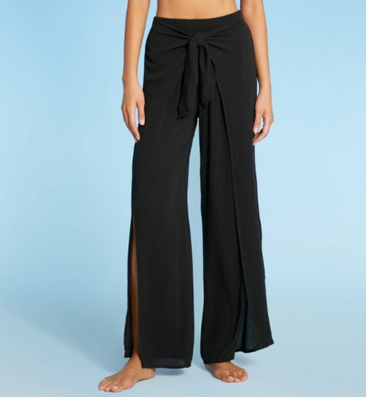 Tie-Front Cover Up Pants