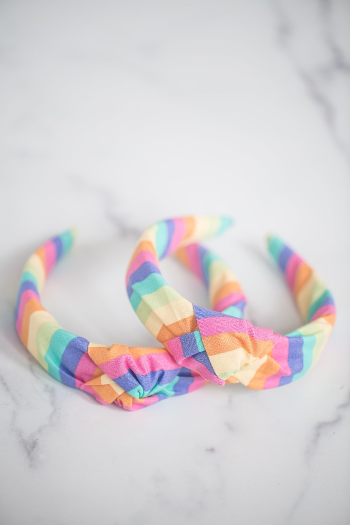 The Tiny Tassel Rainbow Stripe Headband