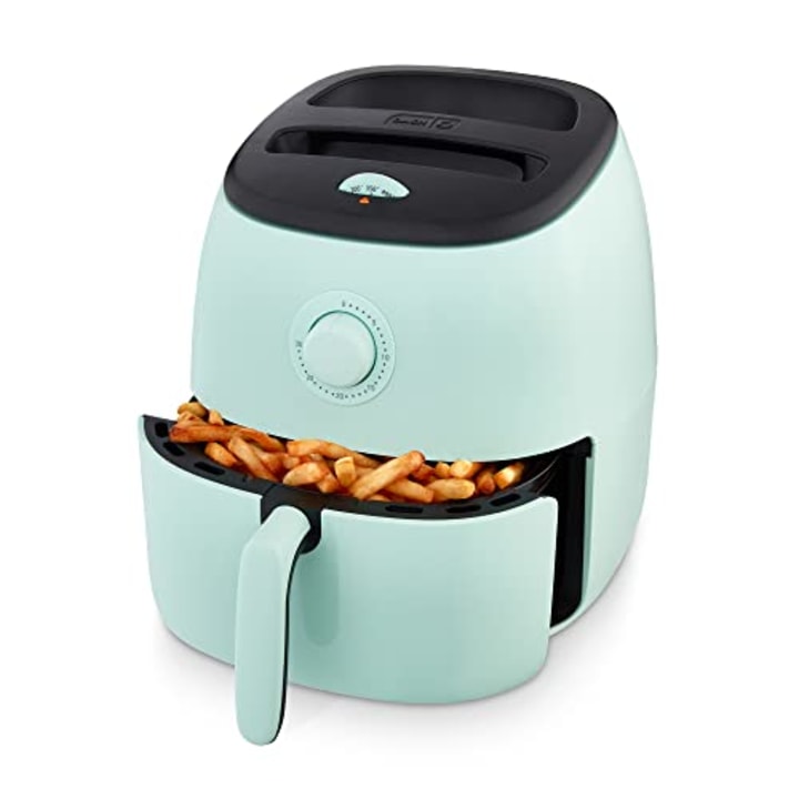 Dash Tasti-Crisp(TM) Family Size Electric Air Fryer Cooker with Temperature Control, Non-Stick Fry Basket, Recipe Guide + Auto Shut Off Feature, 1700-Watt, 6Qt, Aqua