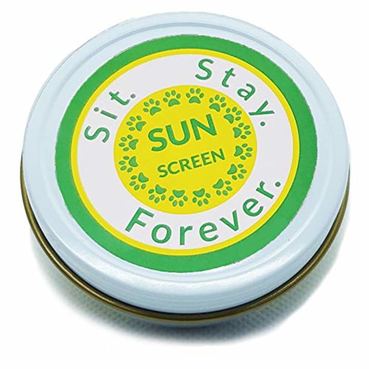 SIT. STAY. FOREVER. SAFETY FIRST PET PRODUCTS Organic Sunscreen & Moisturizer for Dogs and Cats, 2 oz, All Natural, Waterproof, Red Raspberry Seed, Carrot Seed and Hemp Oils, Made in Maine