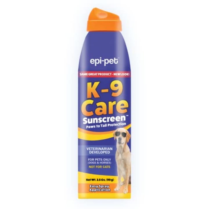 Epi-Pet K-9 Care Sunscreen, Paws to Tail Protection, Prevents Sunburns on Dogs and Horses, Sun Protector Spray, SPF 30+, Non-Greasy/Oily Solution - 3.5 oz