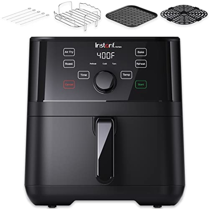 Instant Pot Vortex 5.7-quart Air Fryer Oven with Accessories, Customizable Smart Cooking Programs, Digital Touchscreen, Nonstick and Dishwasher-Safe Basket, Includes Free App with over 1900 Recipes