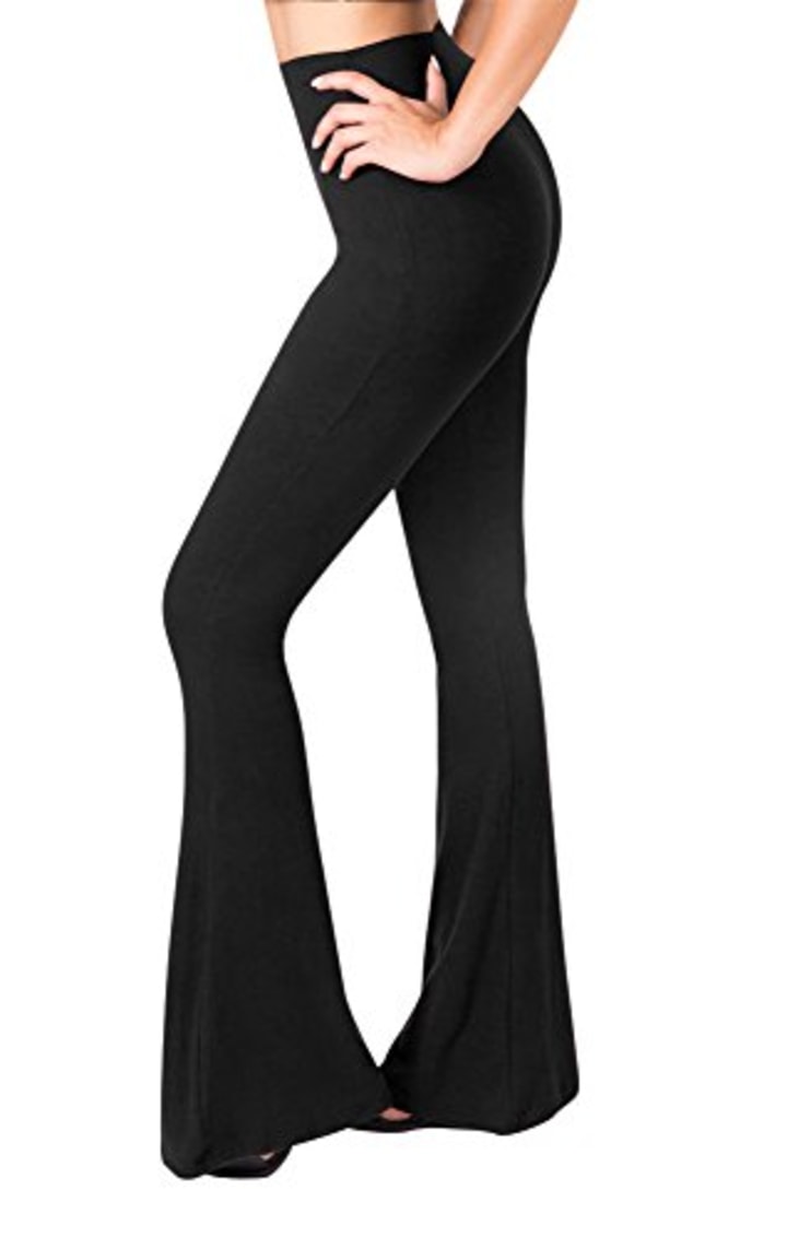 SATINA High Waisted Flare Leggings