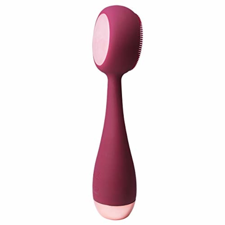 PMD Clean Pro RQ - Smart Facial Cleansing Device with Silicone Brush &amp; Rose Quartz Gemstone ActiveWarmth Anti-Aging Massager - Waterproof - SonicGlow Vibration - Clear Pores &amp; Blackheads
