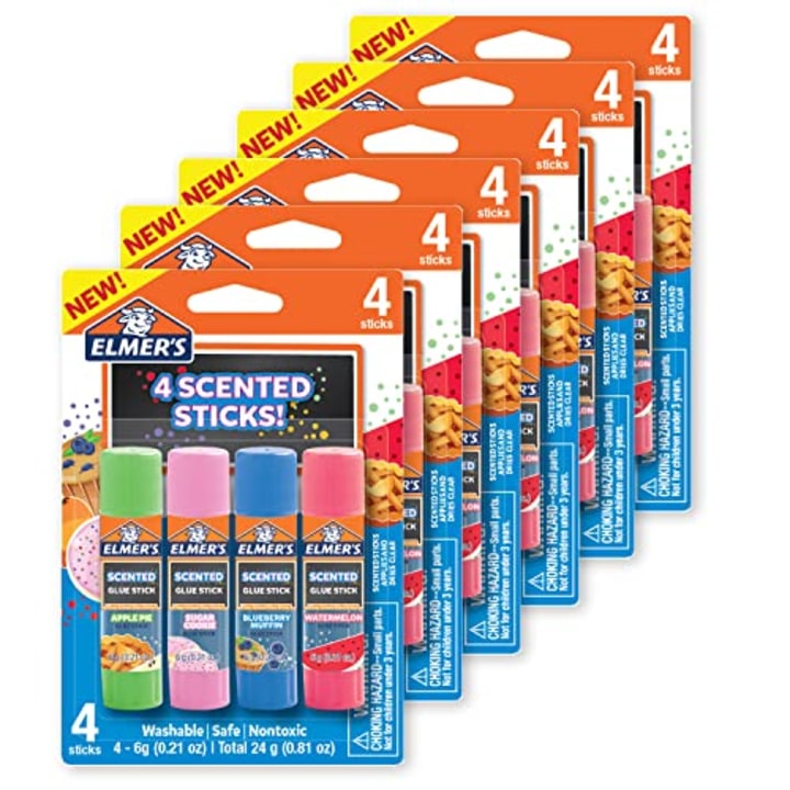 Elmer&#039;s Scented Glue Sticks, 6 Grams, Washable, 6 Packs of 4 (24 Total Count)