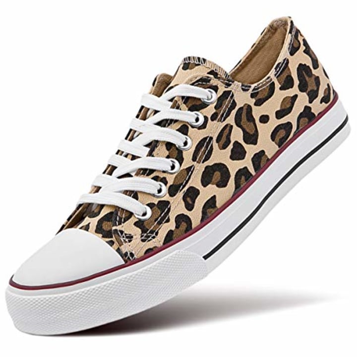 ZGR Women&#039;s Cheetah Canvas Low Top Sneaker