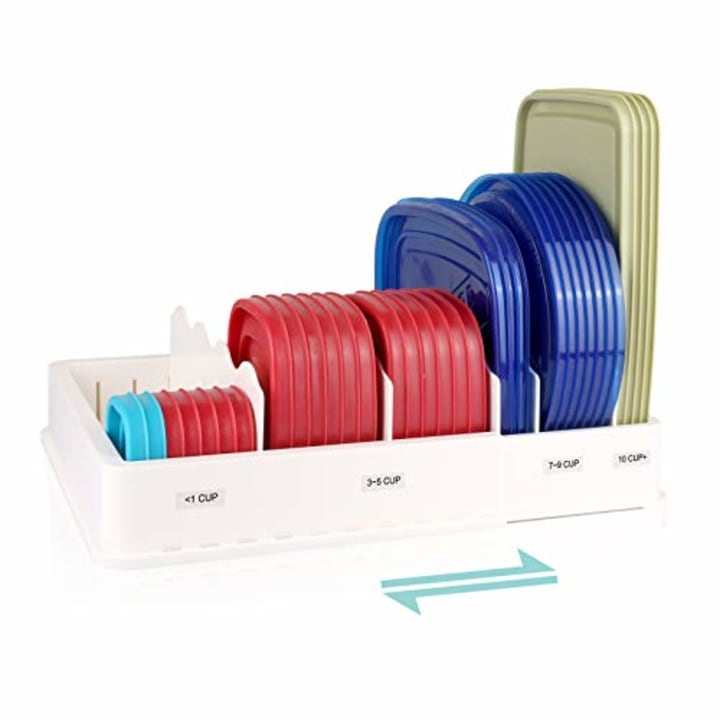 Swommoly Expandable Food Storage Lid Organizer