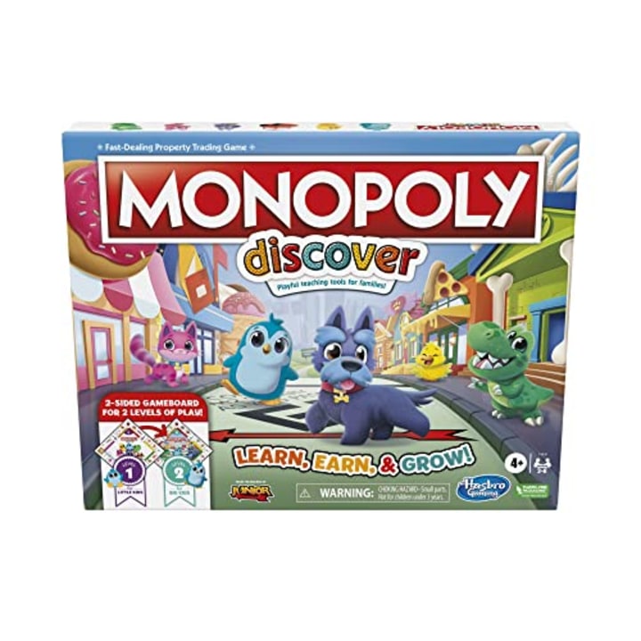 Monopoly Discover Board Game for Kids Ages 4+