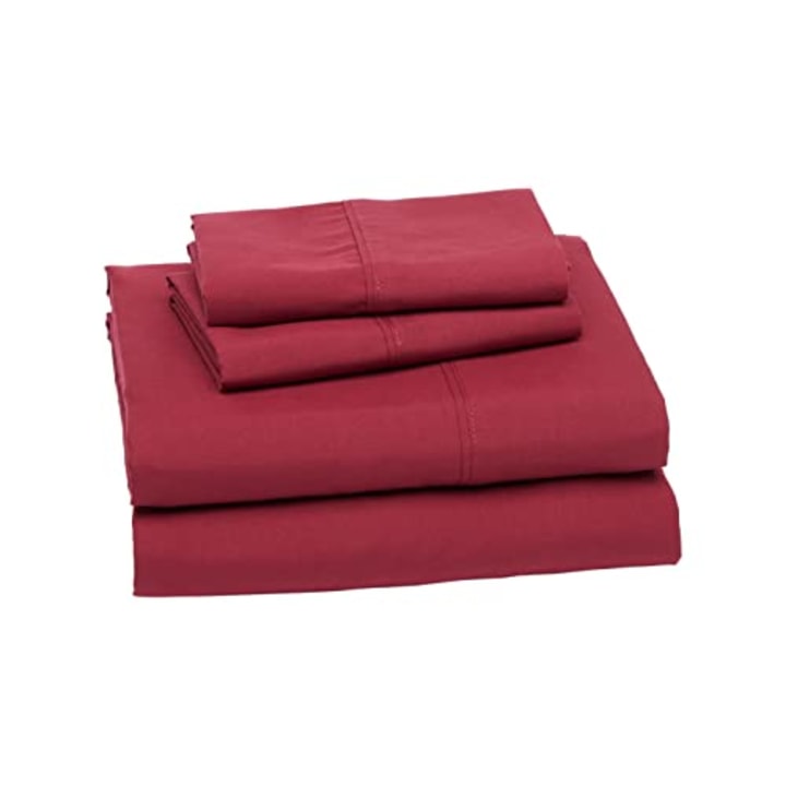 Amazon Basics Lightweight Super Soft Easy Care Microfiber Bed Sheet Set
