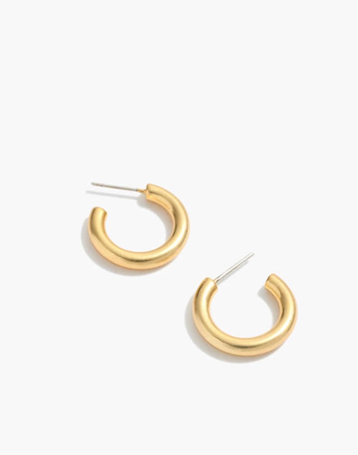 Small chunky hoop earrings