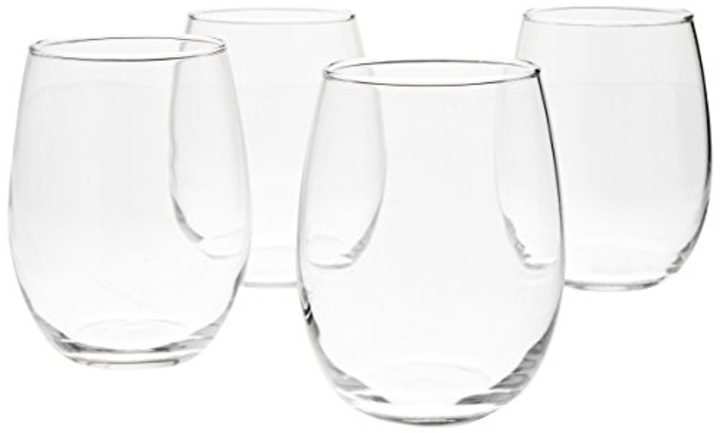 Amazon Basics Stemless Wine Glasses